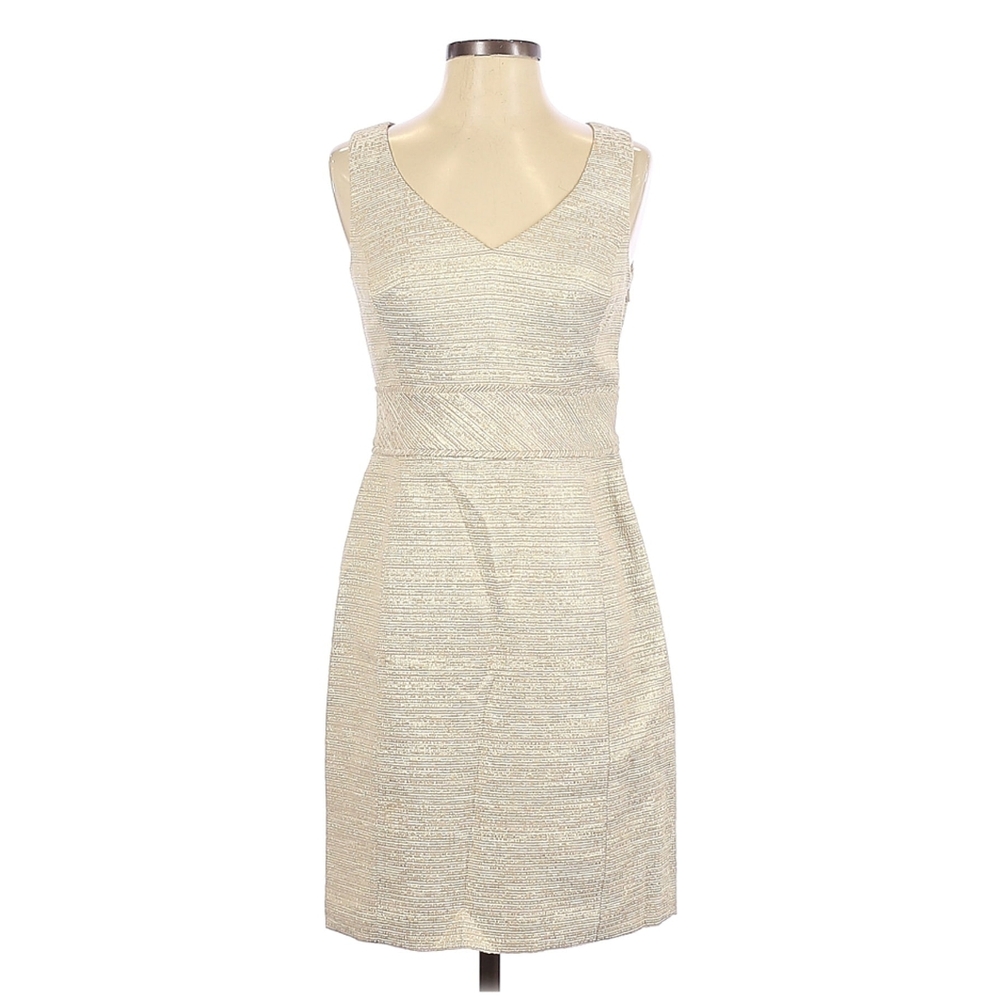Ann Klein NY Gold Metallic Dress Size 4 - Picture 2 of 11